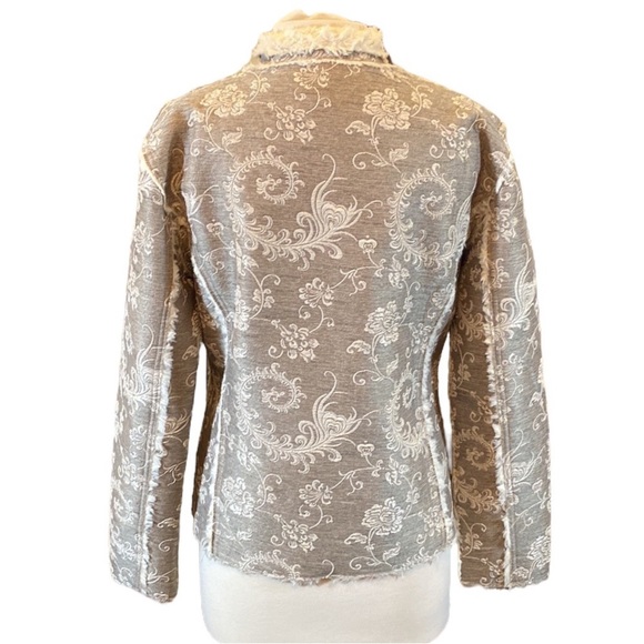 Chico's Tapestry Faux Fur Lined Jacket - Picture 5 of 10